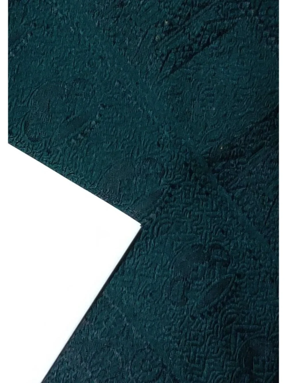 Blocks by Damon Necktie Deep Green Black Ornamental Woven Vintage Union Made USA